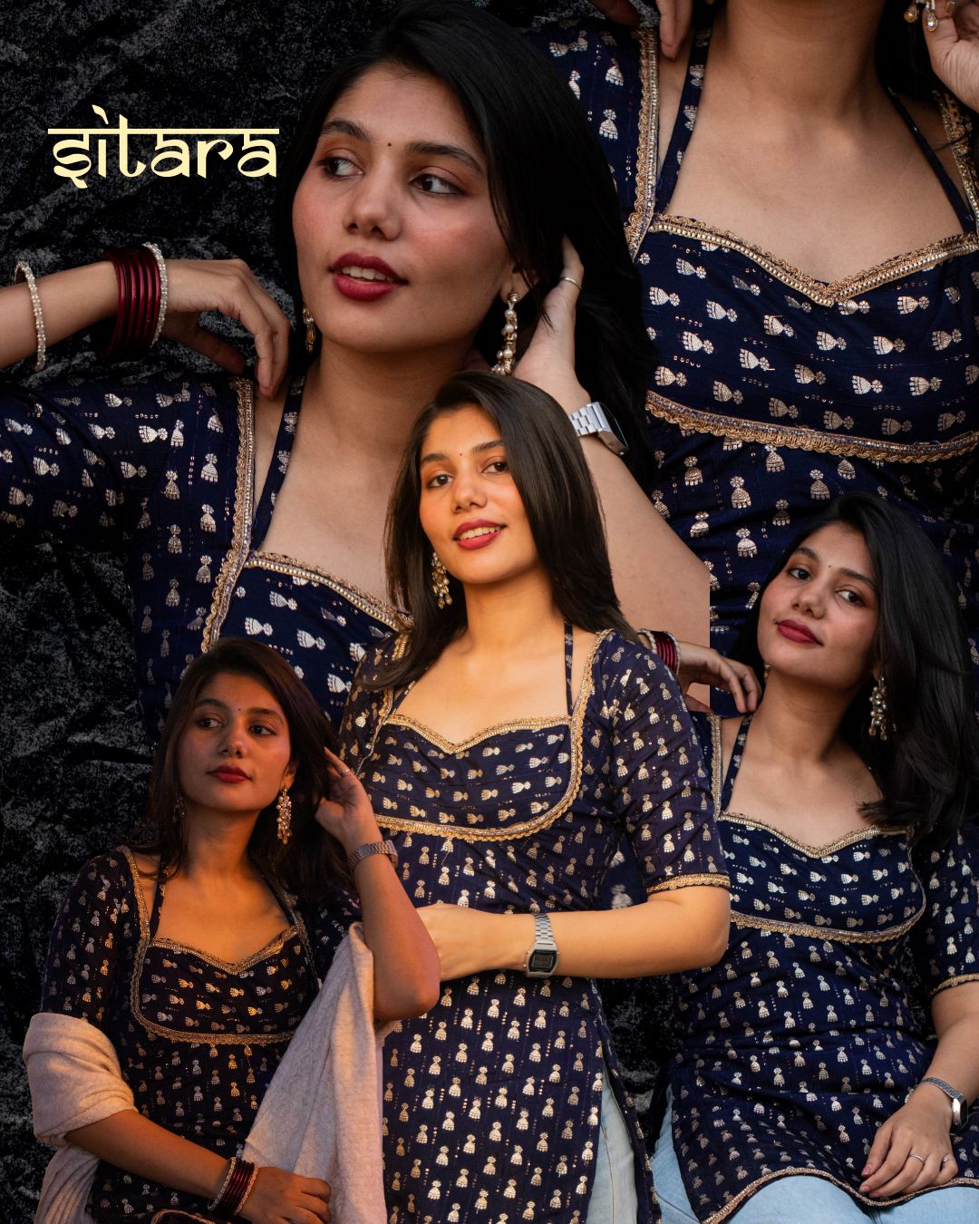 Sitara Chanderi short kurti