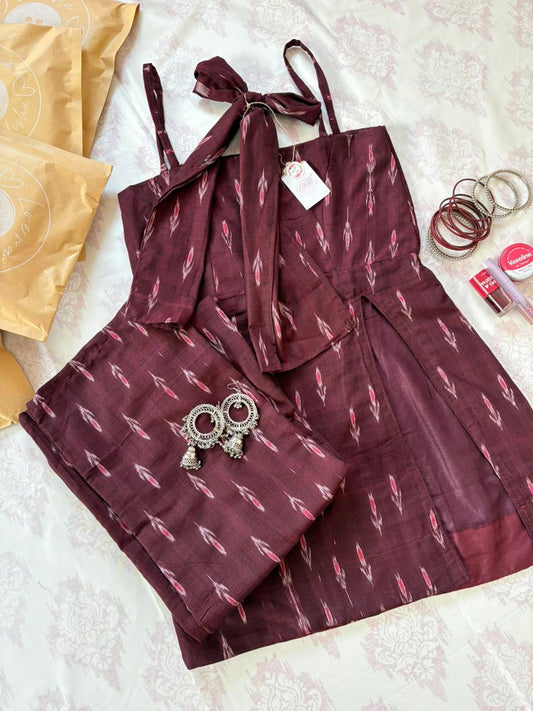 Rekha-sambalpuri three piece set