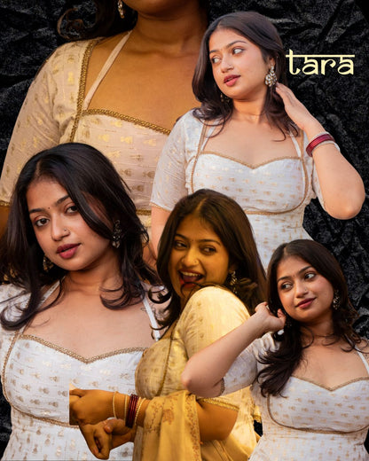 Tara an off-white chanderi kurti