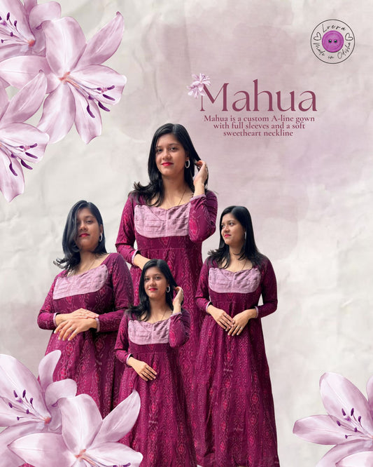Mahua-A-line gown