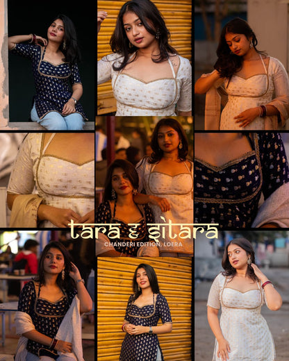 Tara an off-white chanderi kurti